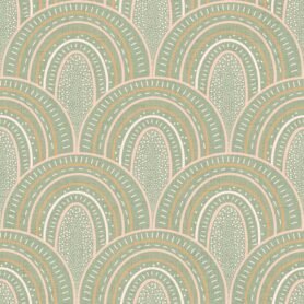 Pre-Order Boho Geometric Arch Rainbow Sage Green Medium