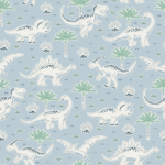 Pre-Order Hand Drawn Cute Dinosaurs Kawaii Kids Nursery Decor In Blue And Green
