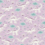 Pre-Order Hand Drawn Cute Dinosaurs Kawaii Kids Nursery Decor In Dusty Lavender