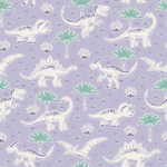 Pre-Order Hand Drawn Cute Dinosaurs Kawaii Kids Nursery Decor In Lavender