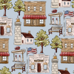 Pre-Order Door County Wisconsin Retro Architecture Lighthouse Small Town
