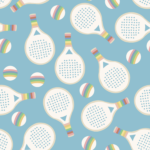 Pre-Order Rainbow Padel Rackets and Balls Blue Pastel Athletic Lifestyle