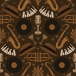 Pre-Order Vintage Retro Jazz Music Instruments Saxophone Vinyl Record