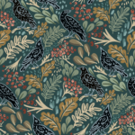 Pre-Order Gothic Crow Raven Dark Forest Botanical Autumn Berry