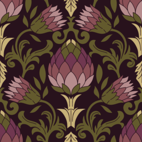 Pre-Order Artichoke Damask William Morris Gothic Vintage Moody Floral