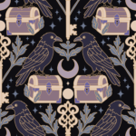 Pre-Order Gothic Raven Magic Chest Celestial Moon Mystical Key