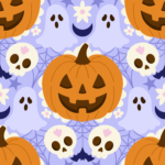 Pre-Order Pastel Halloween Pumpkin Ghost Skull Bat Gothic Spooky Holiday