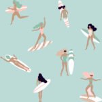 Pre-Order Minimalist Boho Surfer Girls Pastel Beach Summer