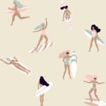Pre-Order Minimalist Boho Surfer Girls Sand Beach Summer