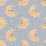 Pre-Order Minimalist Watercolour Moon Dusky Blue