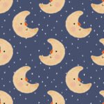 Pre-Order Minimalist Watercolour Moon Navy Blue