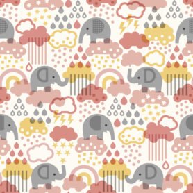 Pre-Order Rainy Day With Elephants Pink