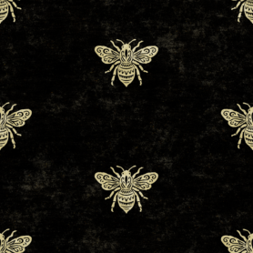 Pre-Order Rustic Farmhouse Textured Ornate Flying Honey Bees In Gold On Charcoal