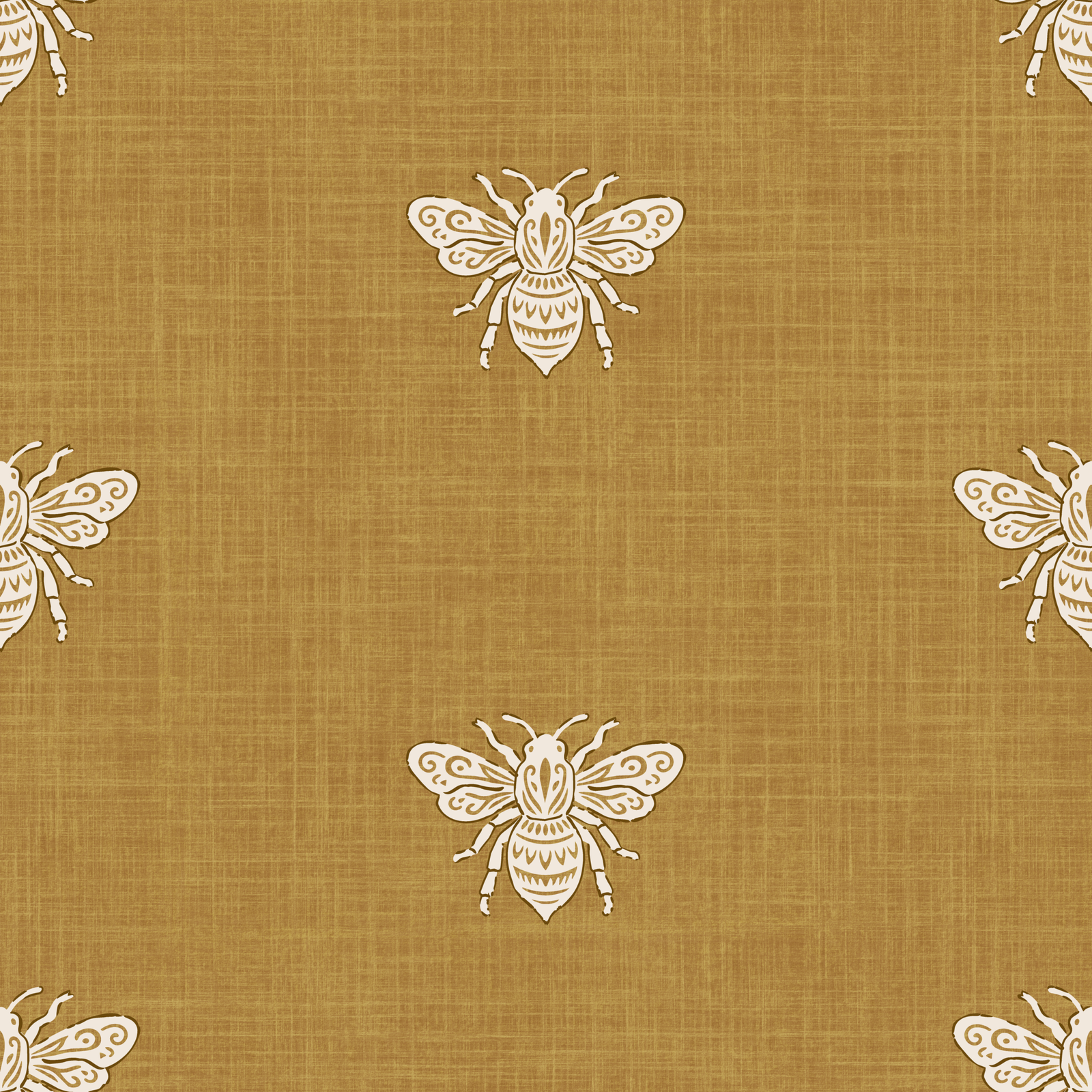 Rustic-Farmhouse-Textured-Ornate-Flying-Honey-Bees-In-Rust-Yellow-And-Cream.png