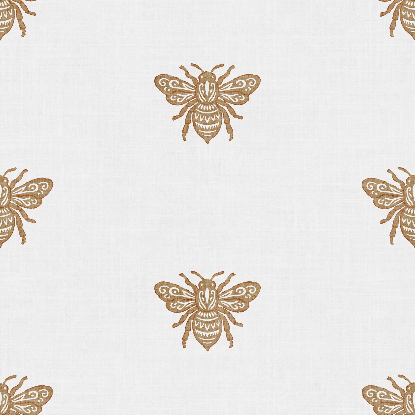 Rustic-Farmhouse-Textured-Ornate-Flying-Honey-Bees-In-Rust-Yellow-On-Cream.png