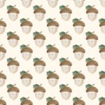 Pre-Order Watercolour Autumn Acorns Cream