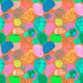 Pre-Order Textured Retro Geometric Neon Shapes Pink Green