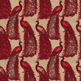 Pre-Order Indian Peacock Textured Block Print Style