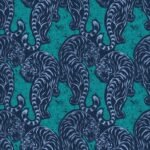 Pre-Order Graceful Chinese Tiger Teal Blue