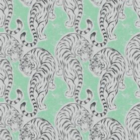 Pre-Order Graceful Chinese Watercolor Tiger Pastel Green