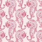 Pre-Order Chinese Tiger Watercolor Pattern Red