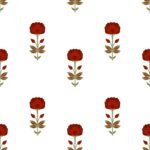 Pre-Order Red Mughal Blossom on White