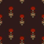 Pre-Order Red Mughal Blossom on Brown
