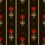 Pre-Order Mughal Floral Stripes on Black