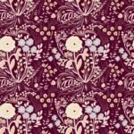Pre-Order Whimsical Wildflowers on Luxury Red