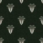 Pre-Order Grey Palm Motif on Dark Green