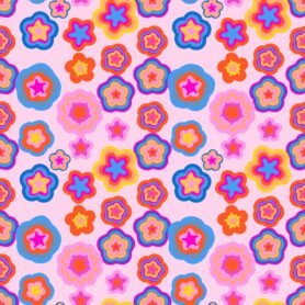 Pre-Order Retro Style Colorful Symmetry Flora