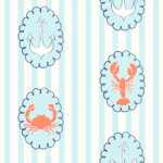 Pre-Order Nautical Stripe Blue And Coral