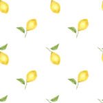 Pre-Order Watercolor Cute Lemons Scattered on White