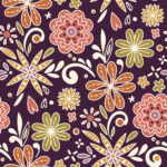 Pre-Order Retro Groovy 70s Folk Botanical Flowers