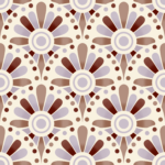 Pre-Order Retro Boho Art Deco Geometric Floral Tile Medallion Ornament