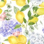 Pre-Order Lemons and Flowers Watercolor Hand Painted Design